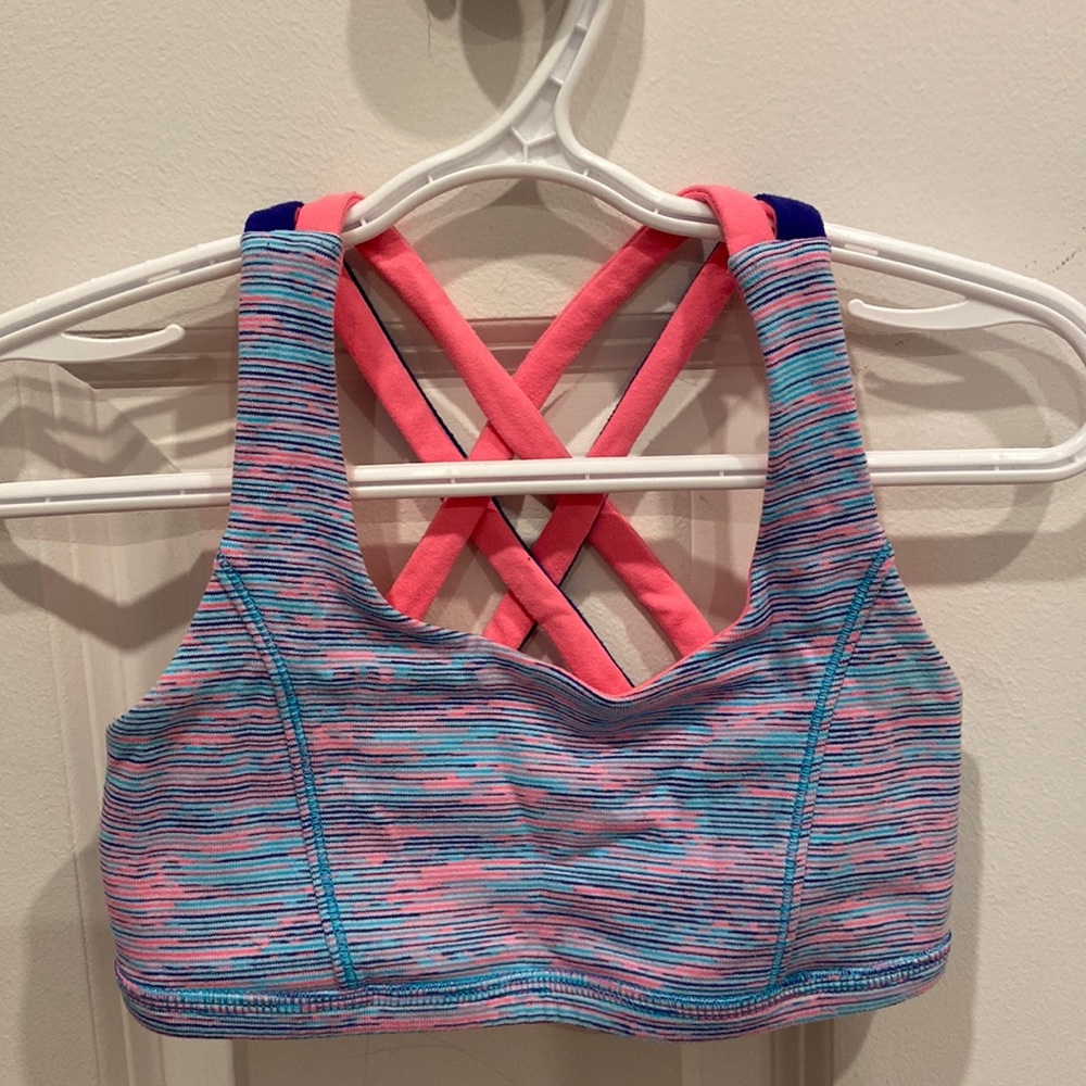 Ivivva Reversible Hot Pink and Blue Sports Bra